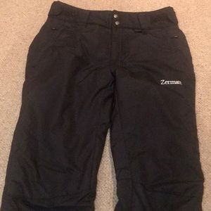 female ski/snow pants in black